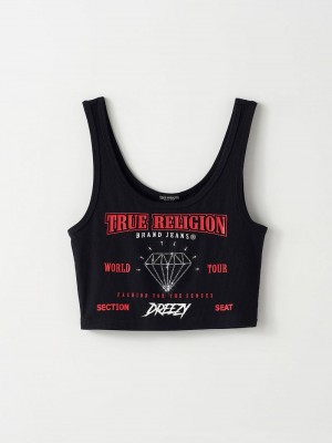 True Religion Tr X Dreezy Logo Tanktop Damen Schwarz | 72319ZUEG