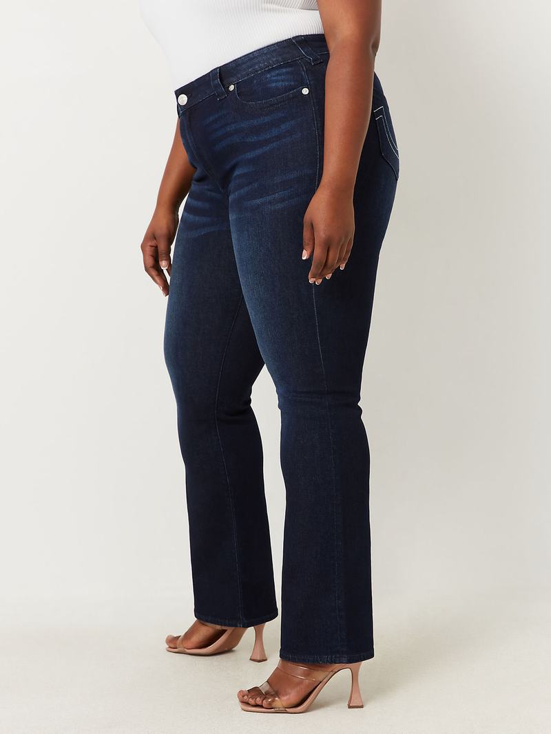 True Religion Plus Becca High Rise Bootcut Jeans Damen Navy | 90251XQOT