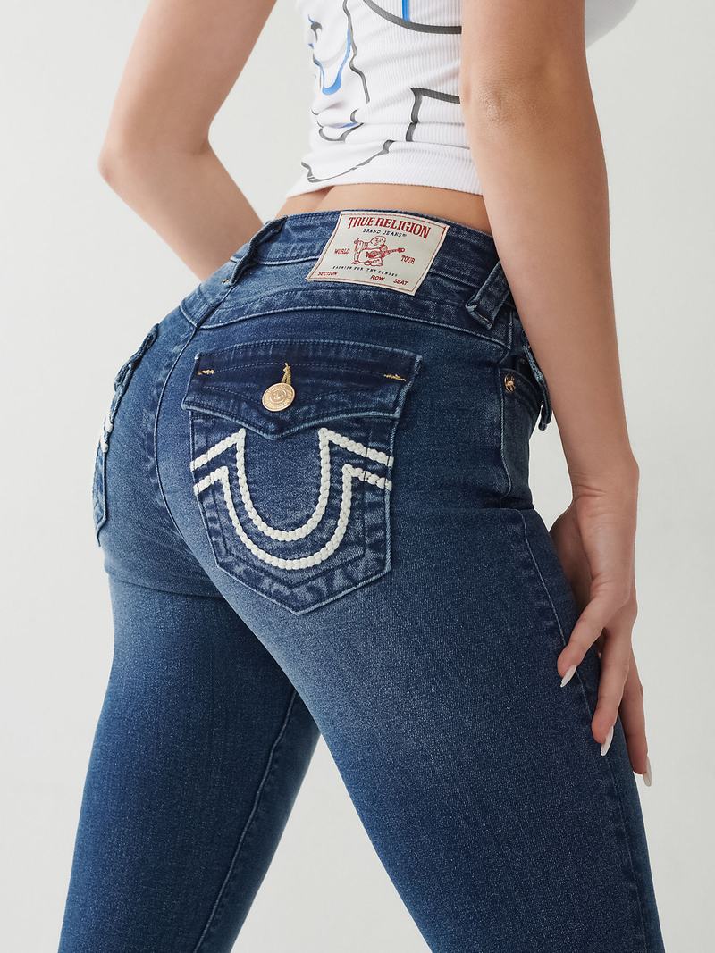 True Religion Becca Bootcut Jeans Damen Navy | 41759JVST