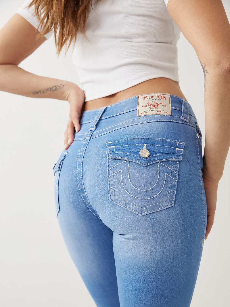 True Religion Stella Skinny Jeans Damen Hellwaschen | 67142UOHW