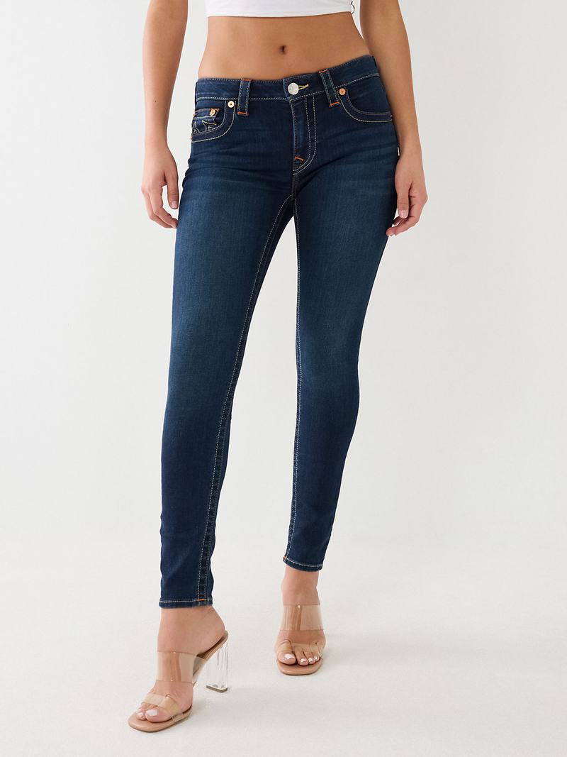 True Religion Jennie Mid Rise Curvy Skinny Jeans Damen Indigo | 45236QURI