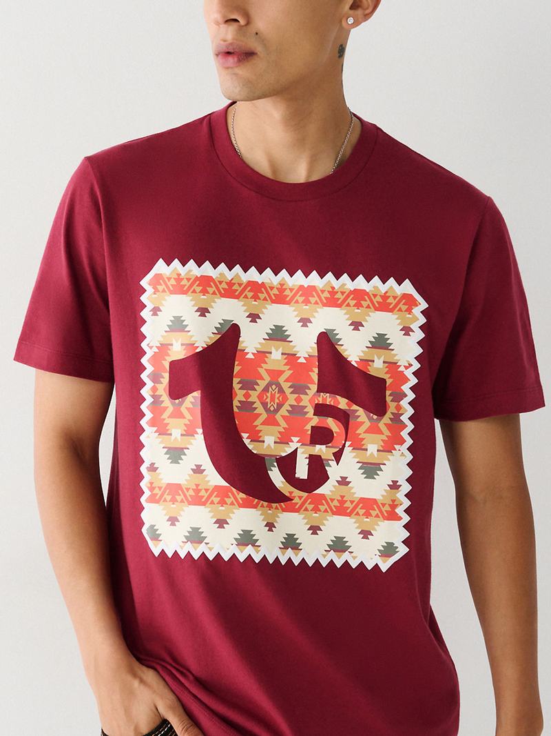 True Religion Graphic Logo T-Shirts Herren Fuchsie | 78623YGPW