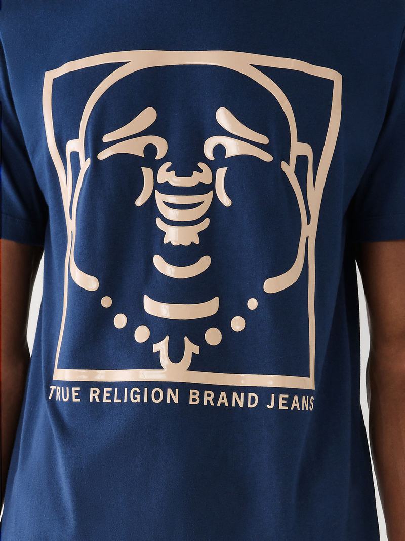 True Religion Buddha Logo T-Shirts Herren Navy Blau | 25618ZYQV