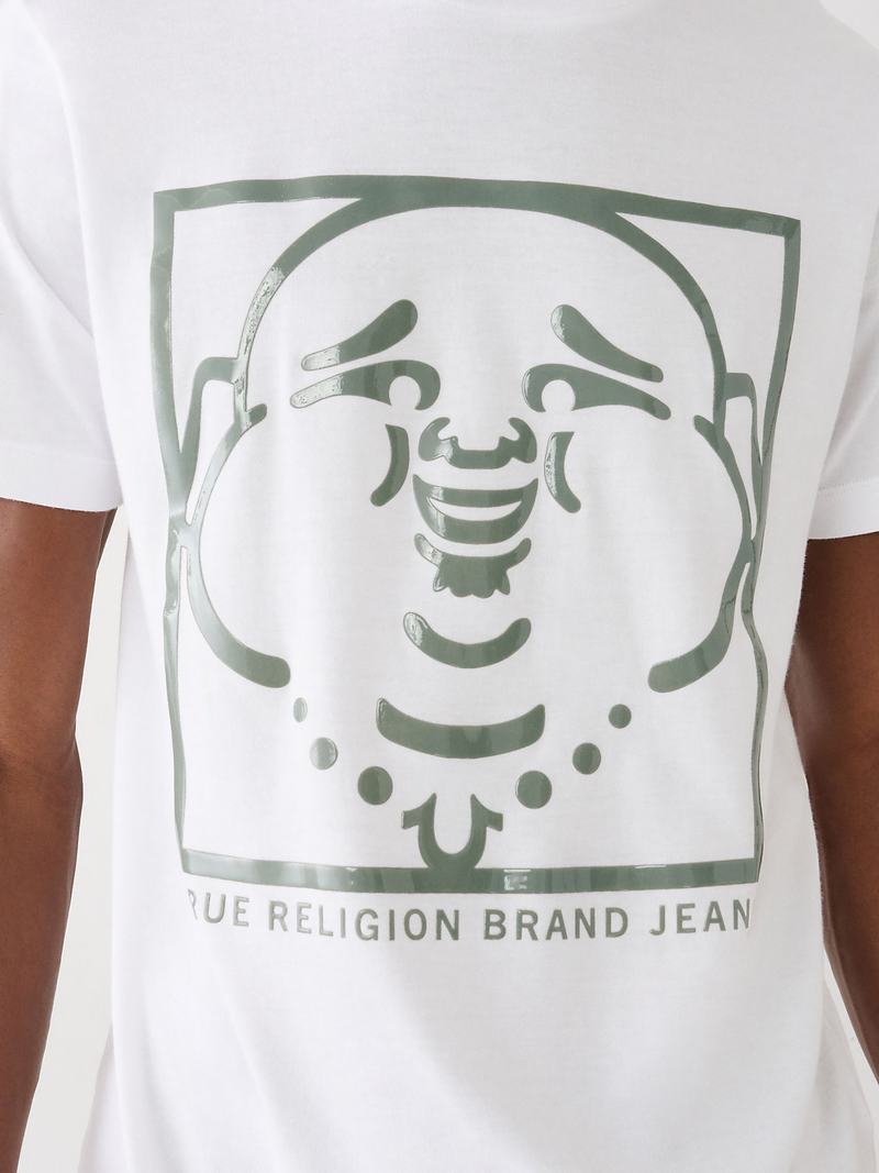 True Religion Buddha Logo T-Shirts Herren Weiß | 23041TCKM