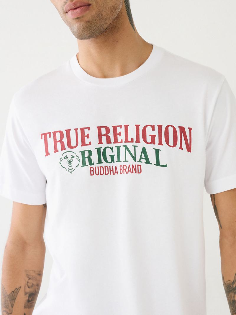 True Religion True Logo T-Shirts Herren Weiß | 87690GSEH