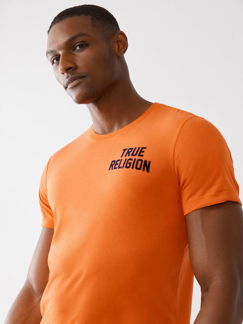 True Religion Buddha Logo T-Shirts Herren Orange | 81203JMUD