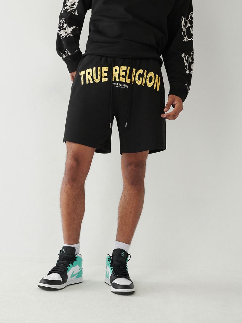 True Religion True Sweat Kurze Hose Herren Schwarz | 67405LYHN