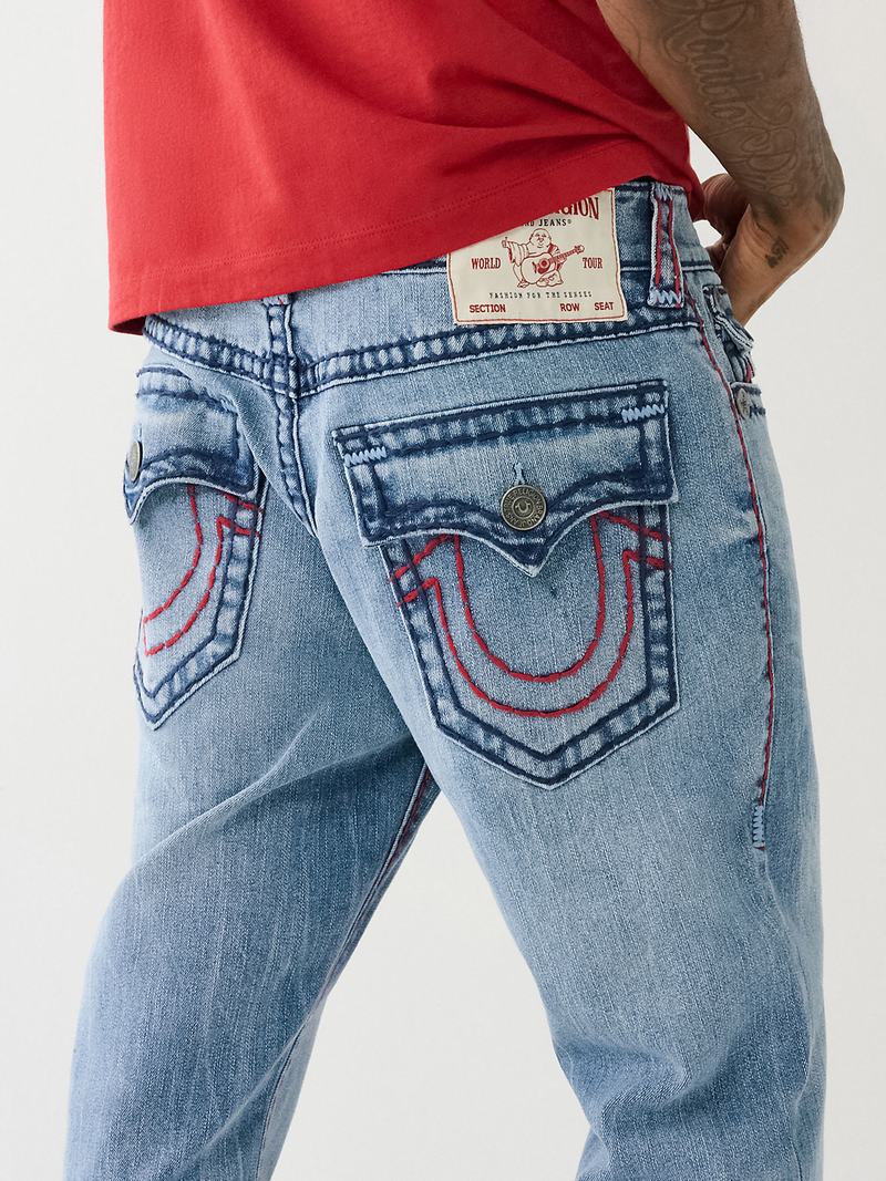 True Religion Ricky Super T Flap Straight Jeans Herren Waschen | 10579IDCE