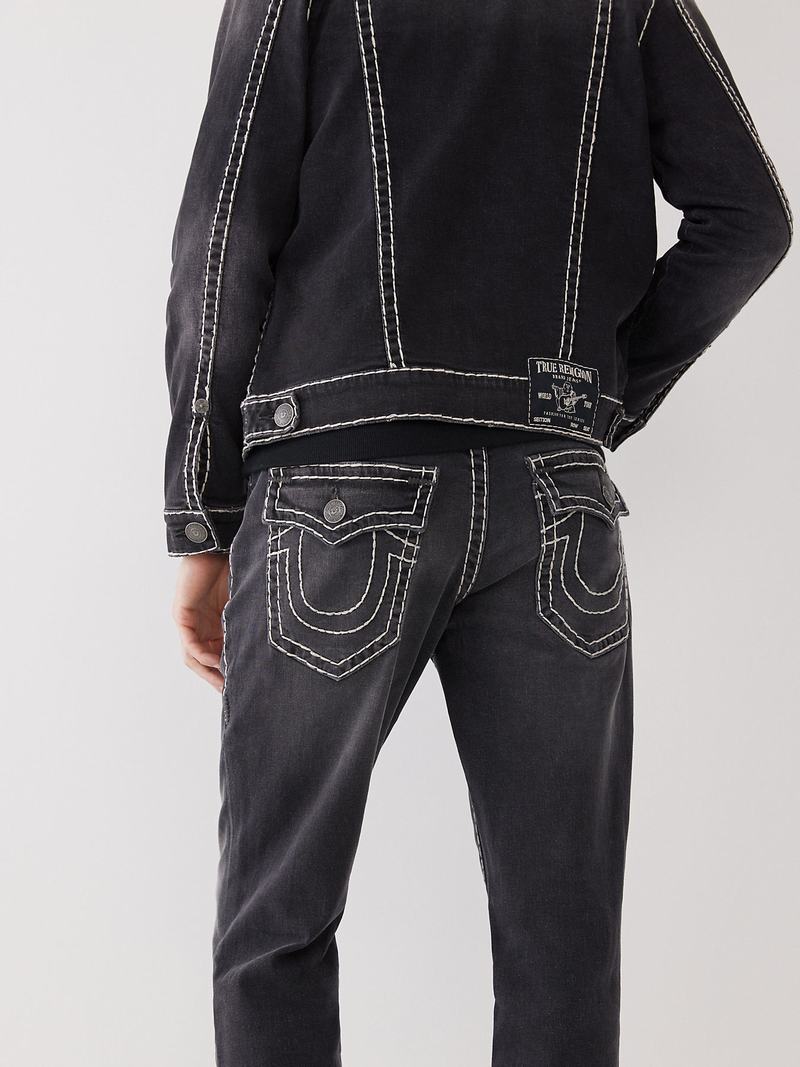 True Religion Ricky Super T 34" Straight Jeans Herren Dunkelgrau Waschen | 87146WOPJ