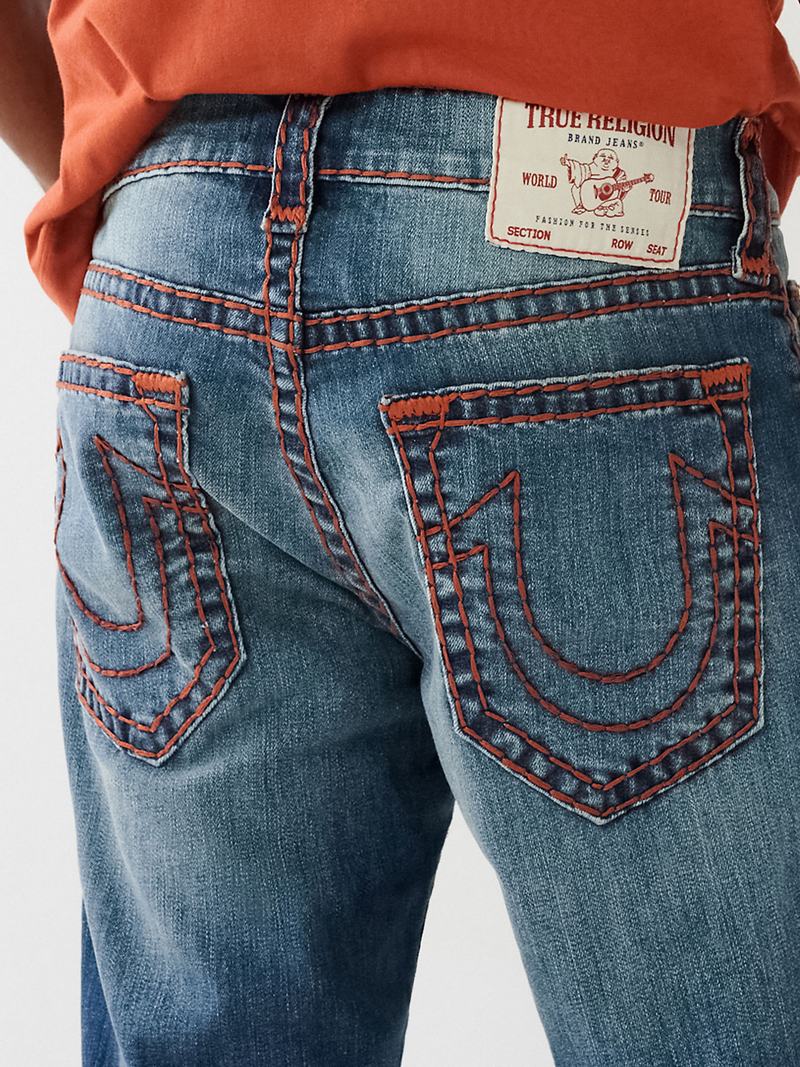 True Religion Ricky Super T Stitch Straight Jeans Herren Waschen | 31642QGJE