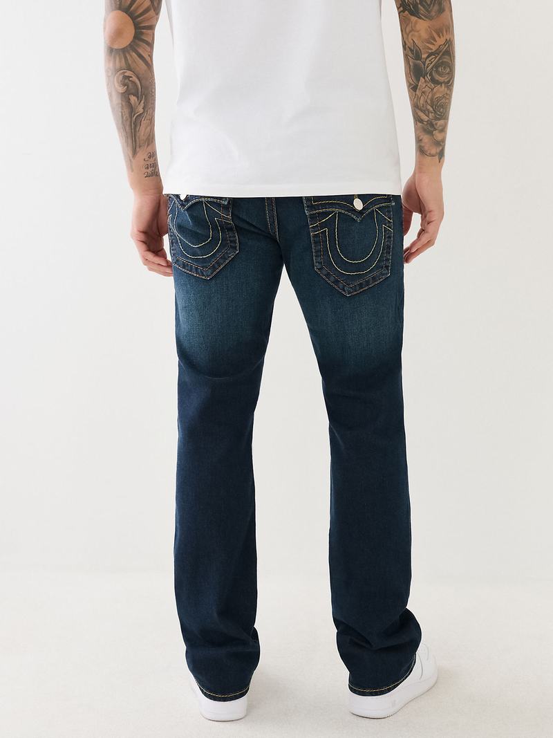 True Religion Ricky Stitch Gerade Big T Jeans Herren Dunkelwaschen | 30265WGMR