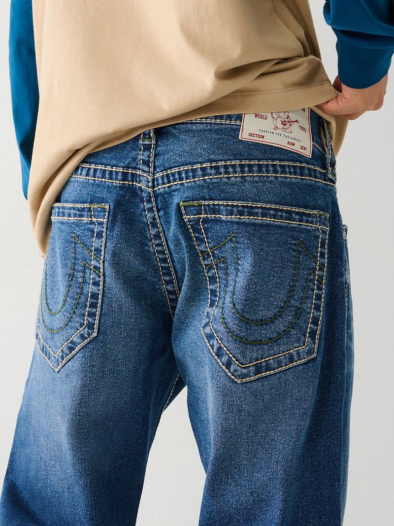 True Religion Ricky Stitch Gerade Big T Jeans Herren Waschen | 53682YROL