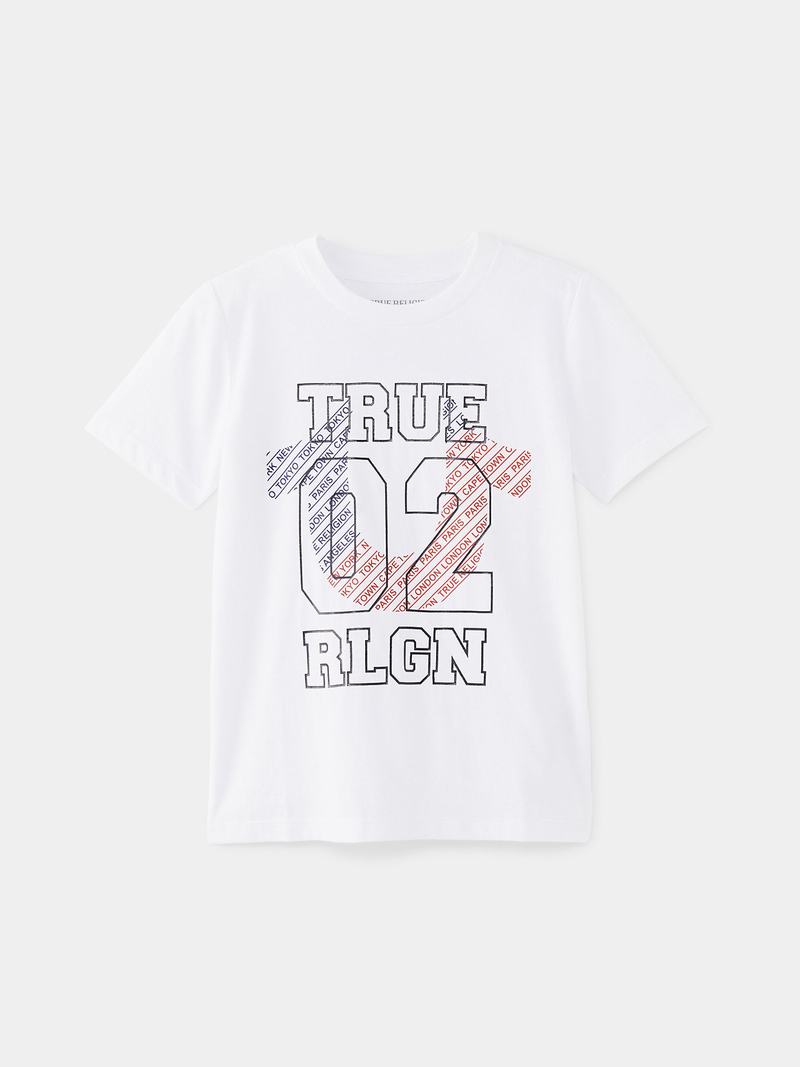 True Religion 02 Tr City Hs Logo T-Shirts Kinder Weiß | 61859YNAS