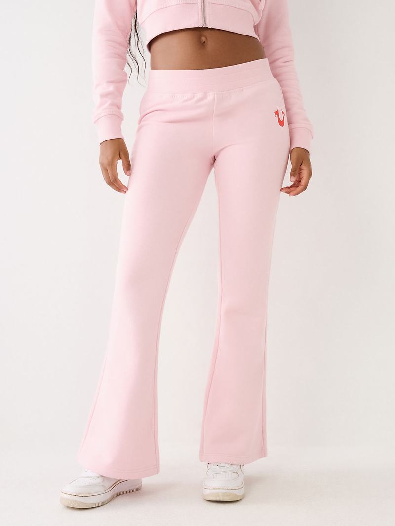 True Religion Big T Flare Jogginghose Damen Rosa | 09681NLTZ