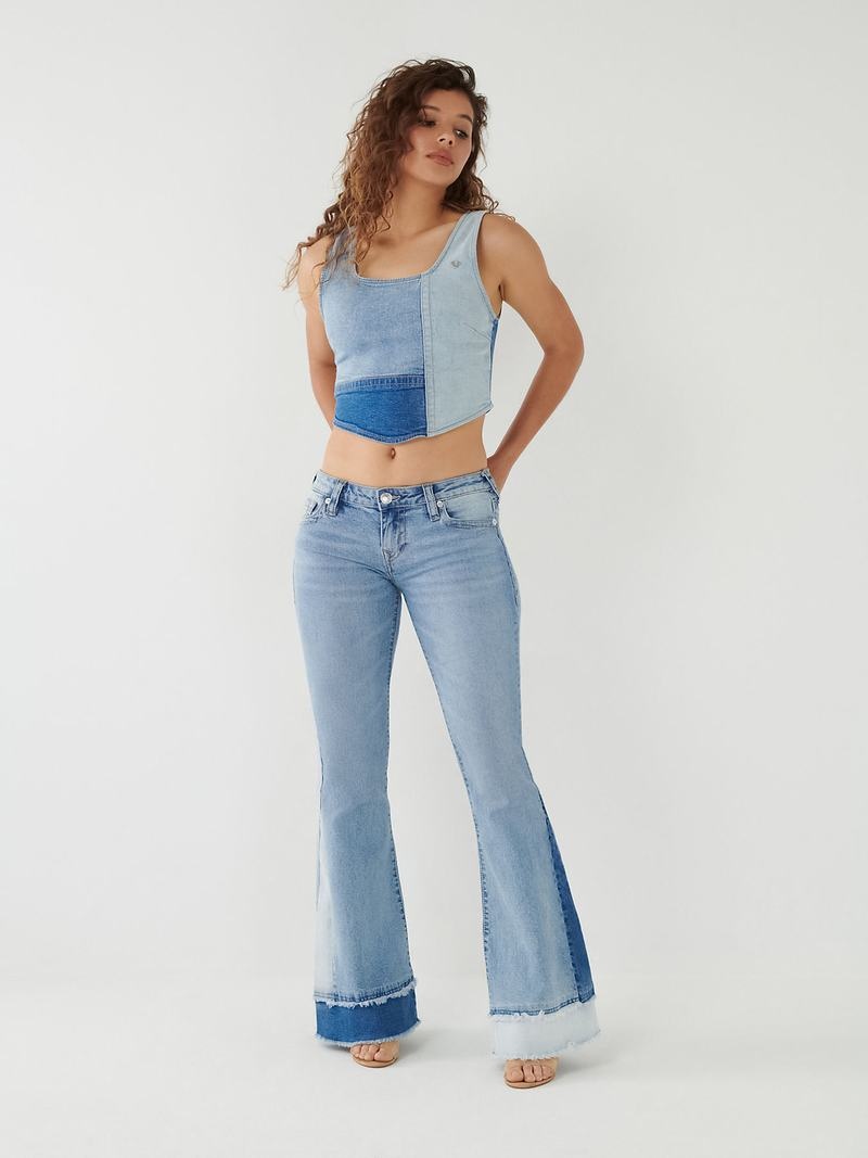 True Religion Denim Korsett Damen Blau | 36401VGPY