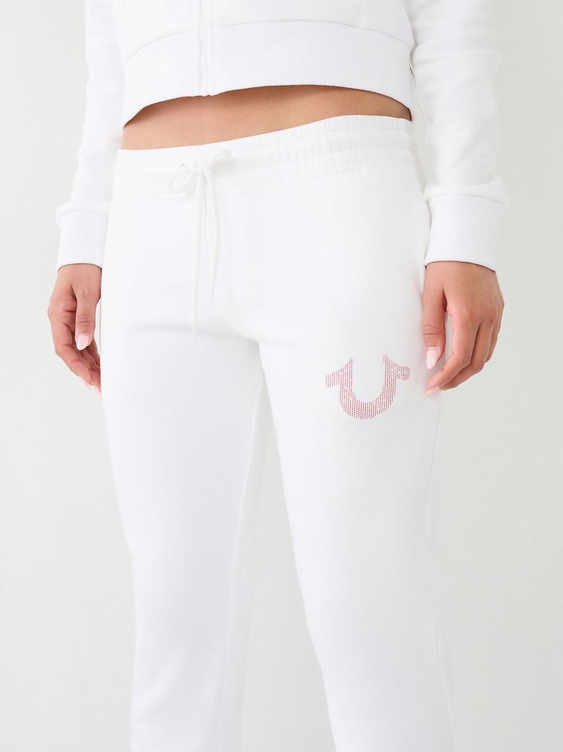 True Religion Logo Jogginghose Damen Weiß | 56413PQIG