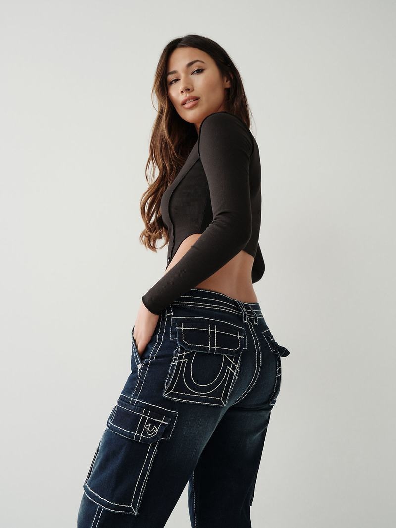 True Religion Paneled Crop Oberteile Damen Schwarz | 05831WKCA