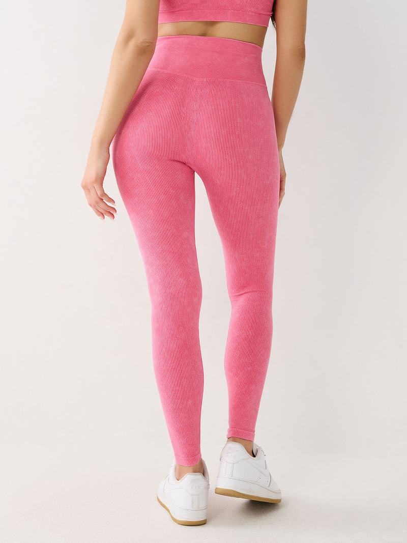 True Religion Seamless Leggings Damen Rosa | 42501TKCE