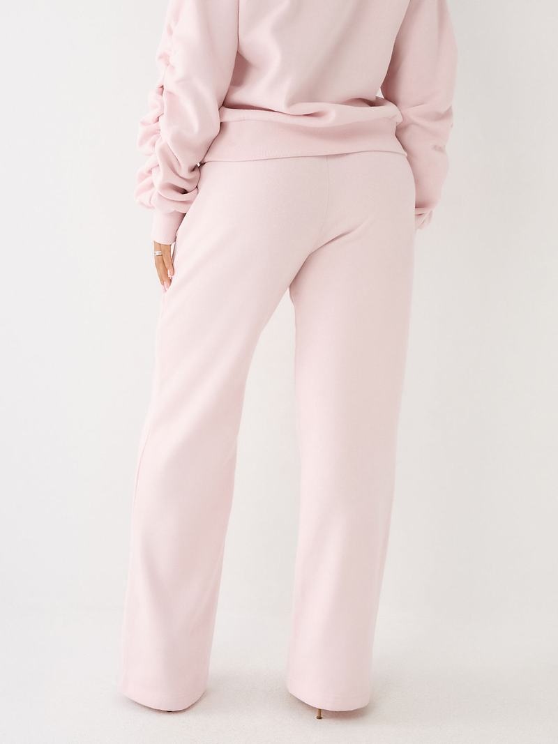 True Religion Weite Leg Logo Jogginghose Damen Rosa | 39564RKLV