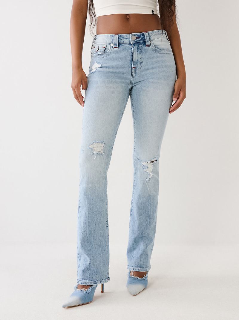 True Religion Becca Bootcut Jeans Damen Hellblau | 58460YXHA