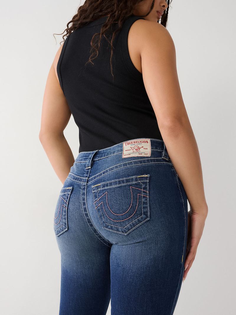 True Religion Becca Bootcut Jeans Damen Blau | 68294OQZP