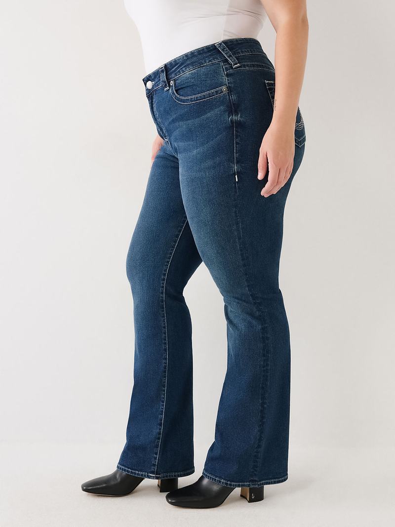 True Religion Plus Becca Bootcut Jeans Damen Blau | 29710HLID