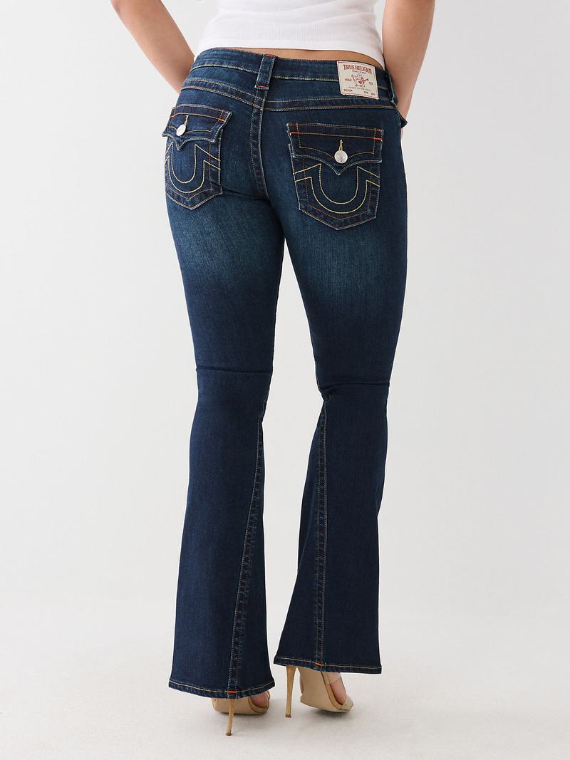 True Religion Joey Low Rise Flare Jeans Damen Dunkelwaschen | 63581LXHK