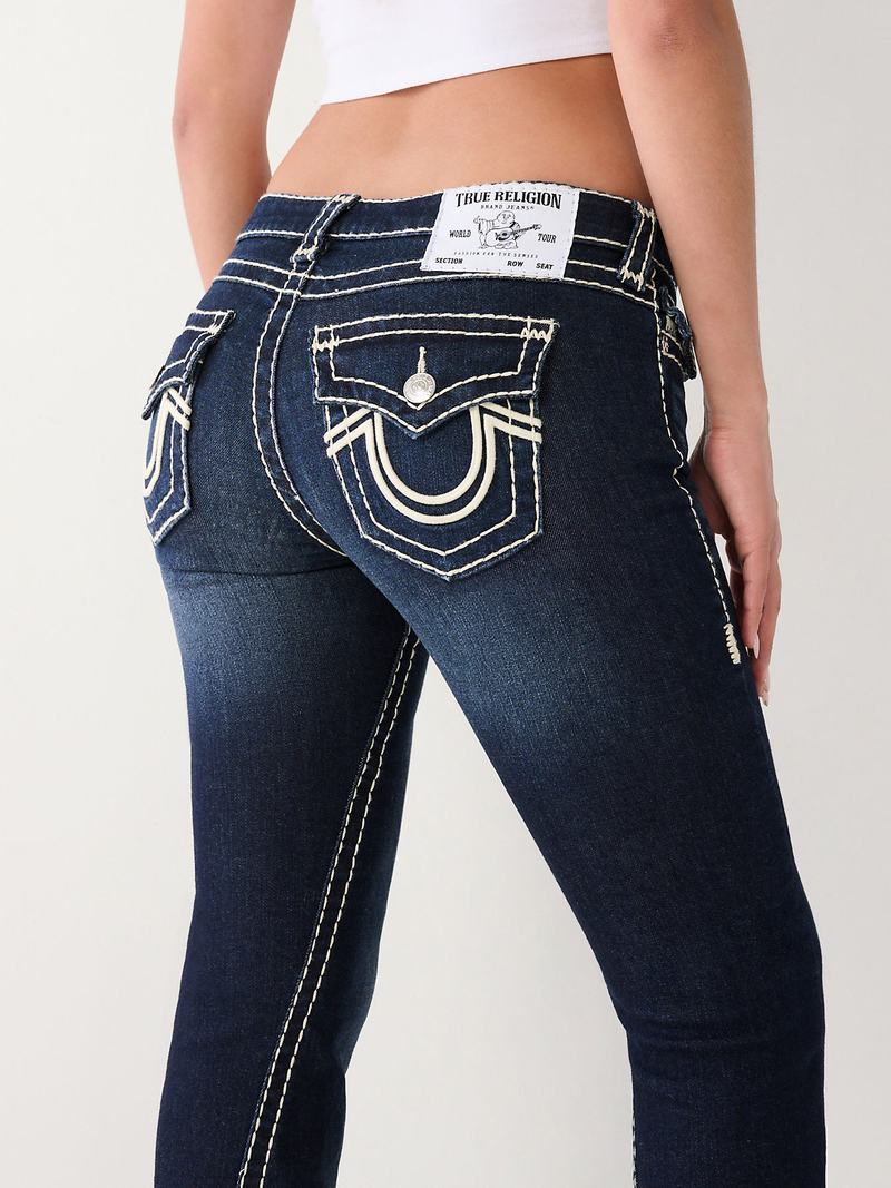 True Religion Joey Low Rise Super T Flare Jeans Damen Dunkelgrau | 96820YOVZ