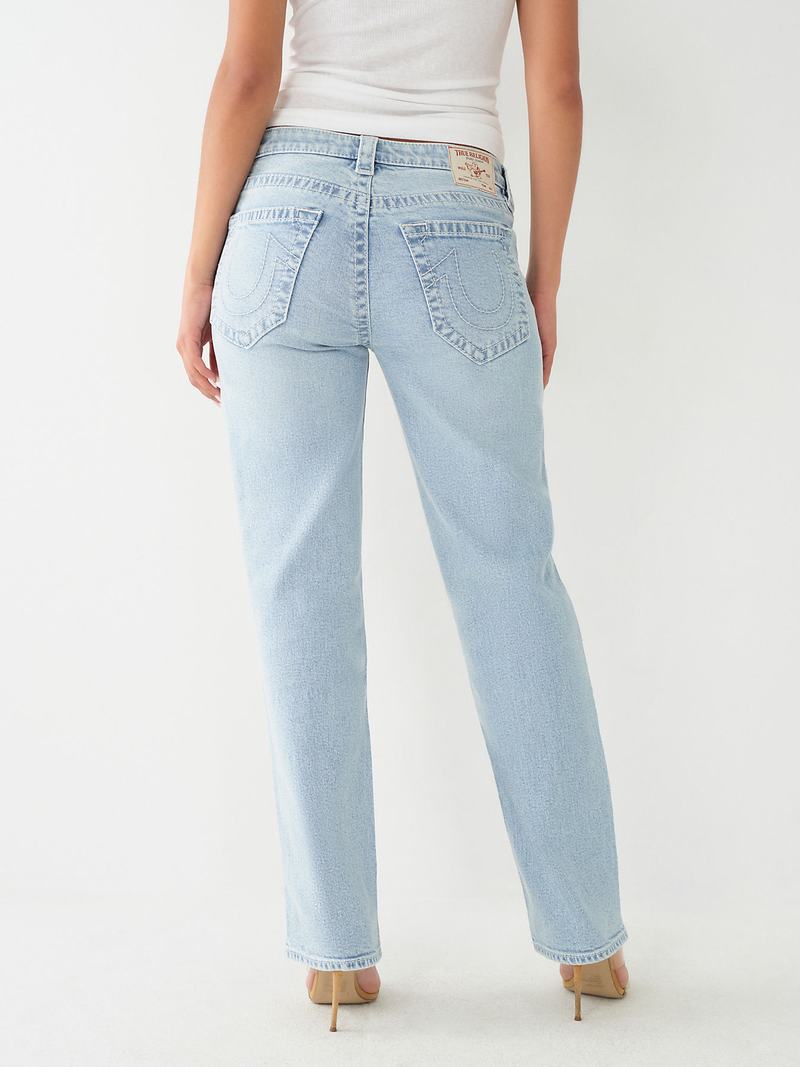 True Religion Ricki Crossover Relaxed Fit Jeans Damen Hellblau | 63820DAWC