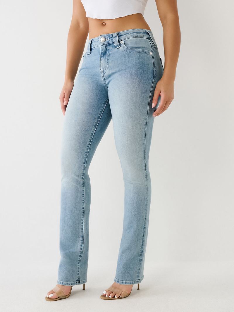 True Religion Billie Straight Jeans Damen Blau | 54312CJQI