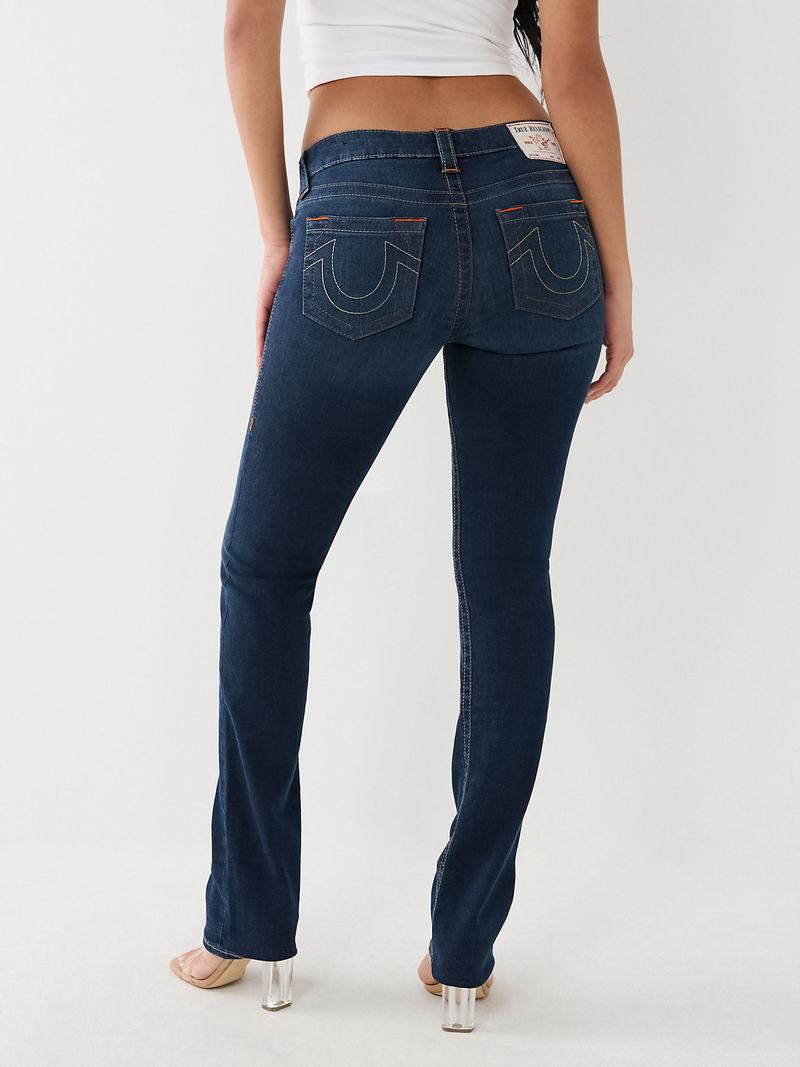 True Religion Billie Straight Jeans Damen Dunkelblau | 76195ETHC