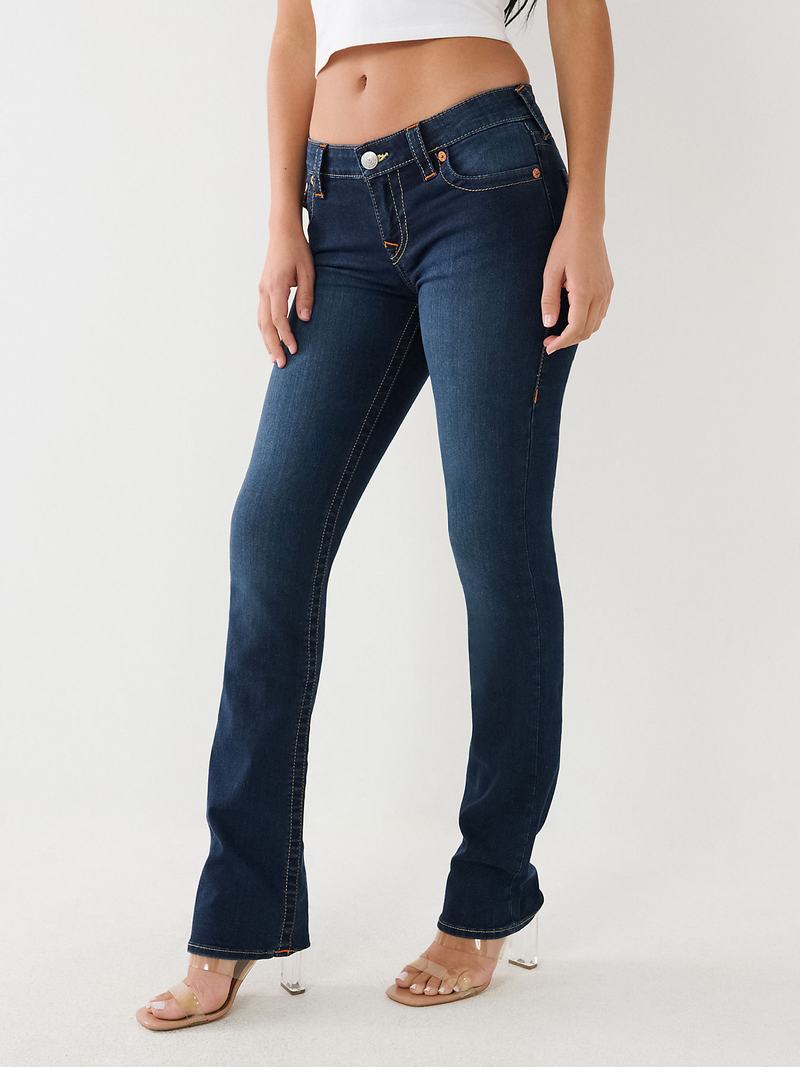 True Religion Billie Straight Jeans Damen Dunkelblau | 76195ETHC