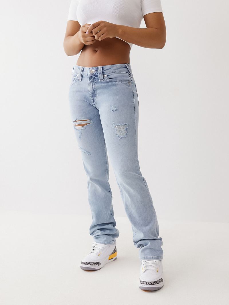 True Religion Billie Straight Jeans Damen Hellwaschen | 21438SZWM