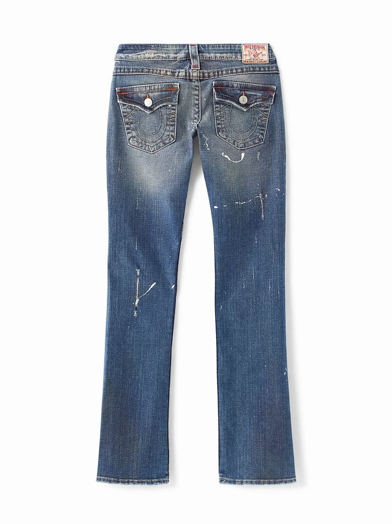 True Religion Archive Billy Bootcut Straight Jeans Damen Blau | 29375QPXV