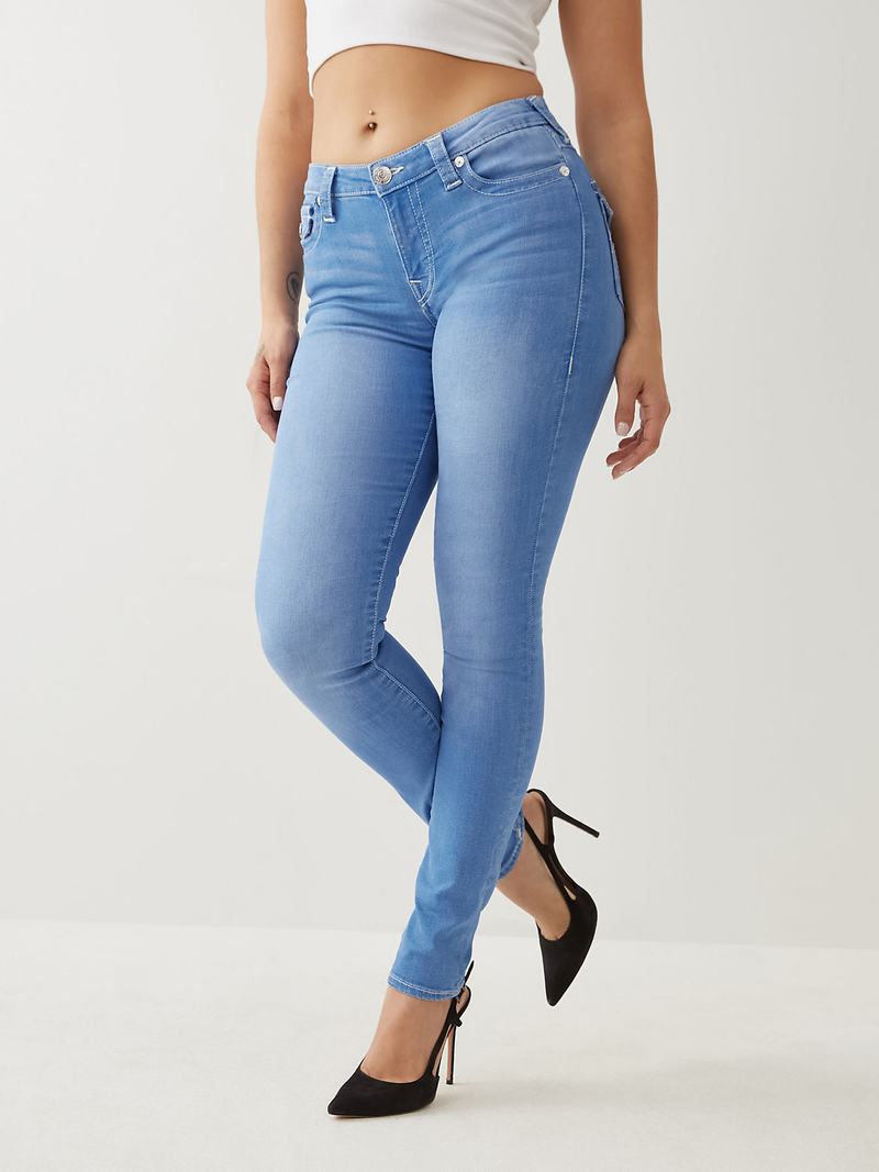 True Religion Stella Skinny Jeans Damen Hellwaschen | 67142UOHW