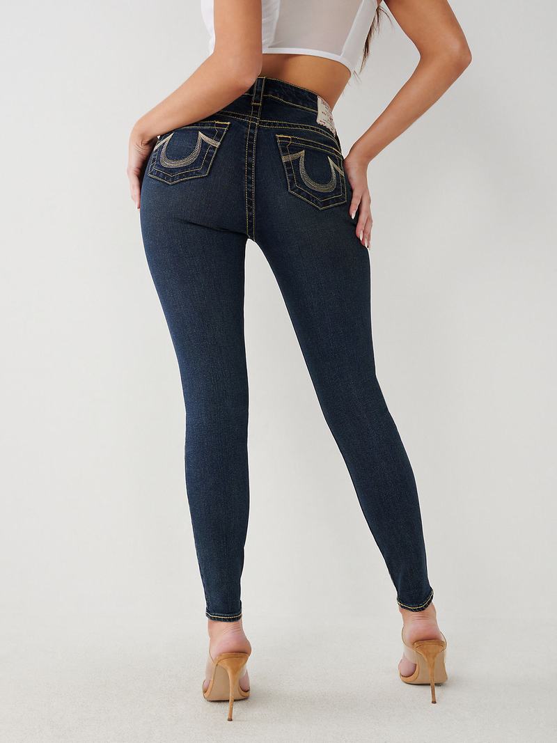 True Religion Jennie Mid Rise Curvy Skinny Jeans Damen Aizome | 41563XSRG