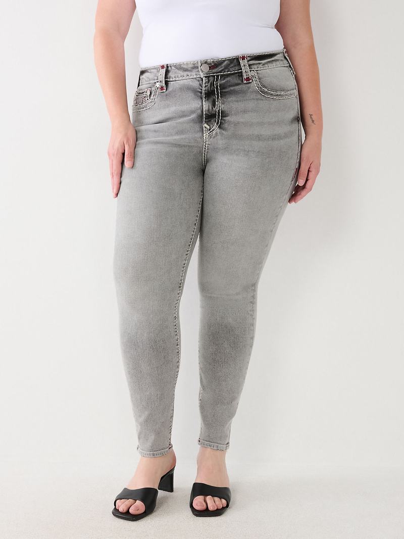 True Religion Plus Jennie High Rise Super T Curvy Skinny Jeans Damen Tiefesgrau | 87209RDBX