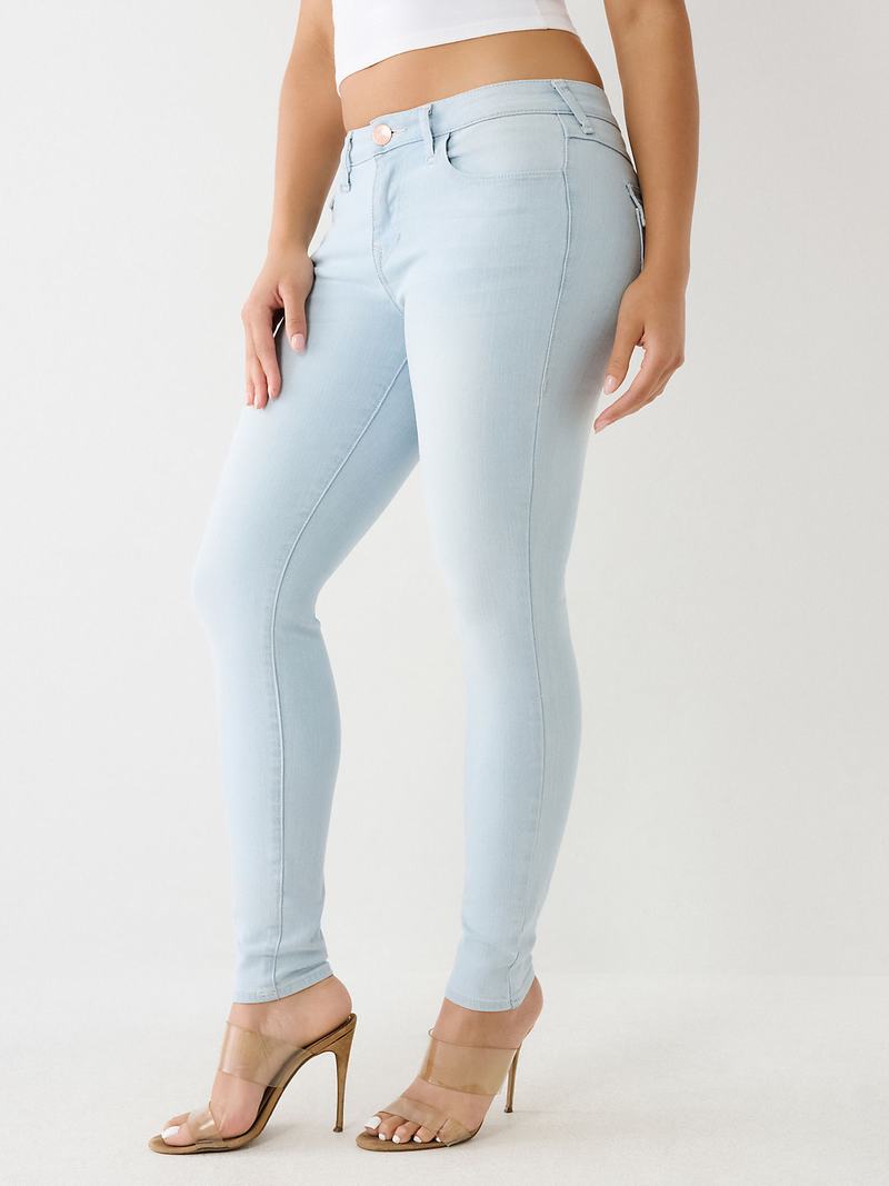 True Religion Jennie Mid Rise Curvy Skinny Jeans Damen Hellblau | 25739CPBN