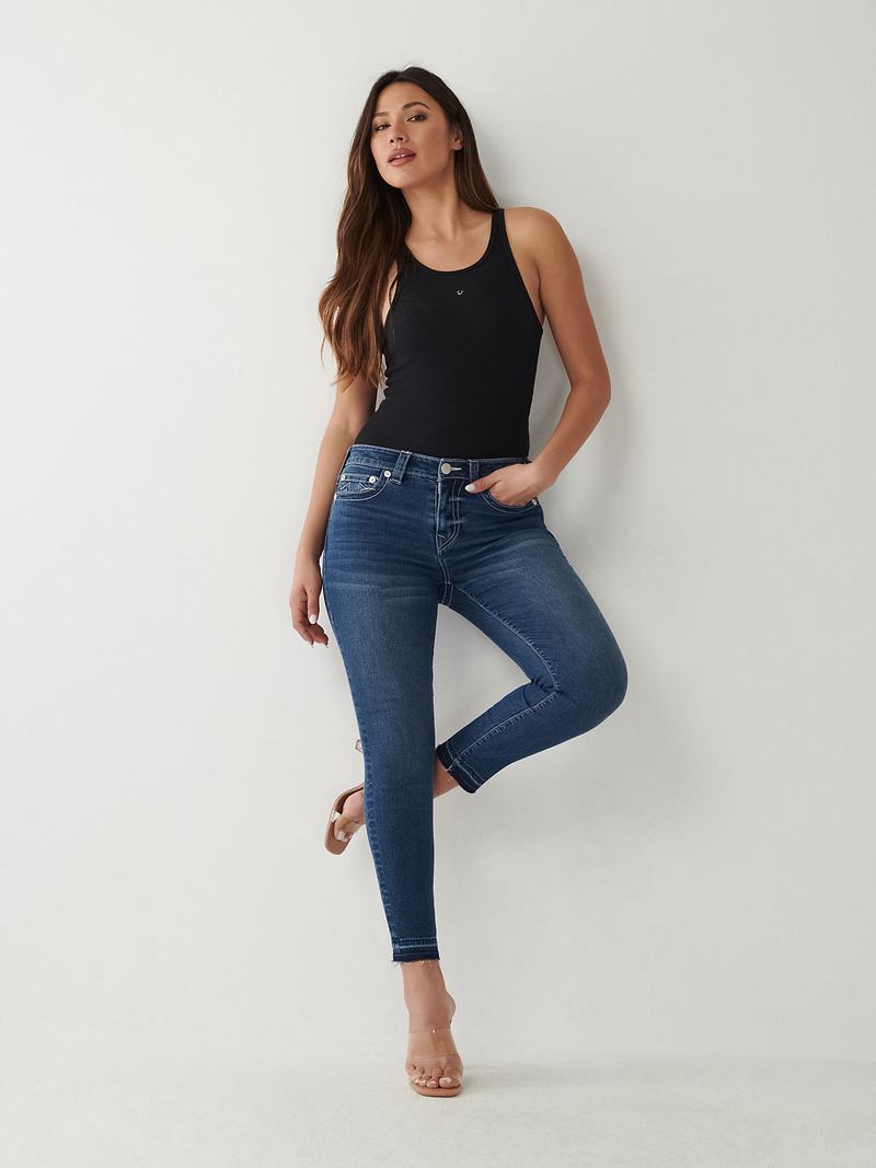 True Religion Jennie Curvy Ankle Skinny Jeans Damen Dunkelblau | 49031BOXJ