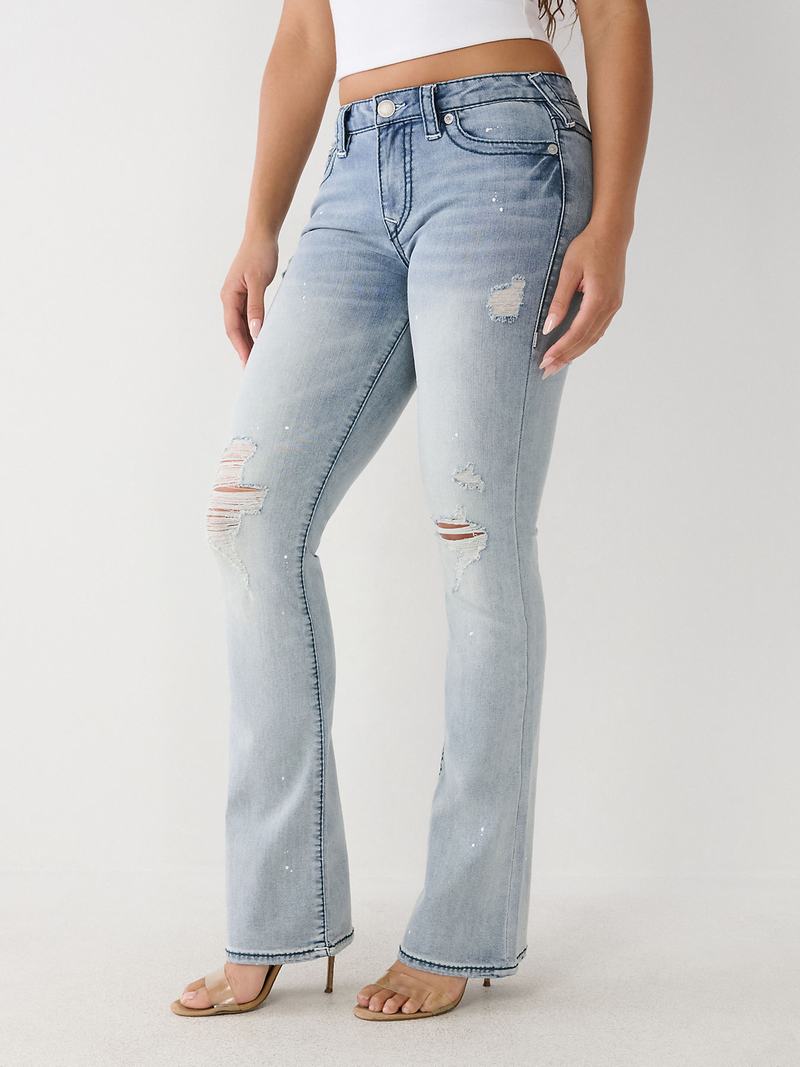 True Religion Becca Bootcut Big T Jeans Damen Aquarius | 85620PIUM