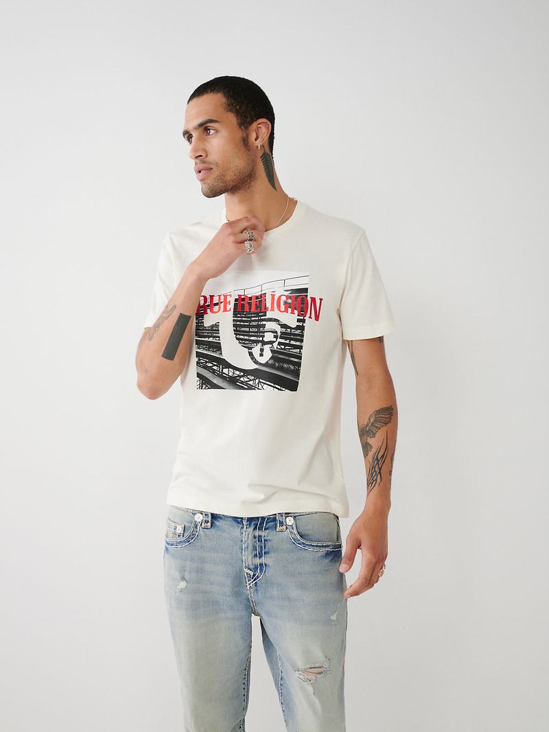 True Religion True Graphic T-Shirts Herren Weiß | 95786XMDH