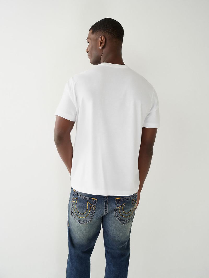 True Religion Buddha Relaxed T-Shirts Herren Weiß | 07341ZNVD