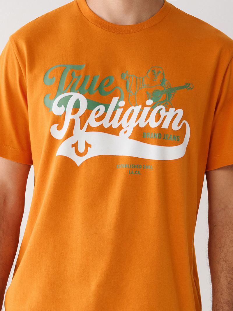 True Religion Buddha Relaxed T-Shirts Herren Orange | 32796NALR