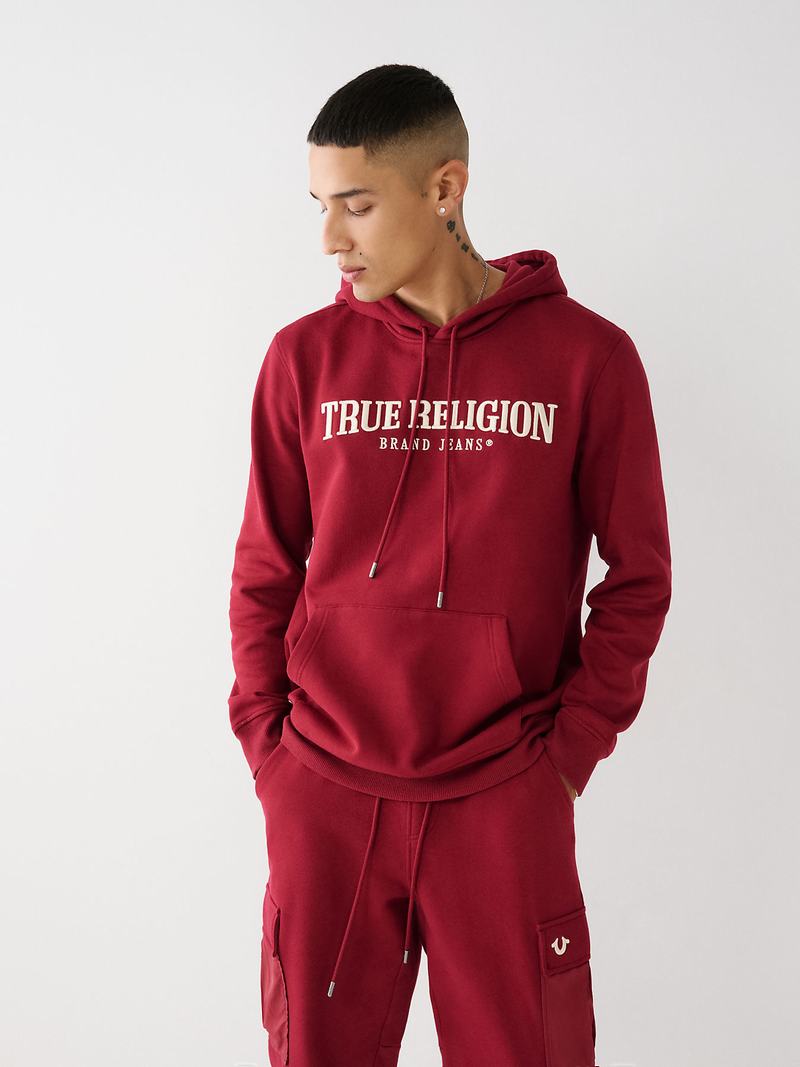 True Religion True Logo Hoodie Herren Fuchsie | 59264DAQW