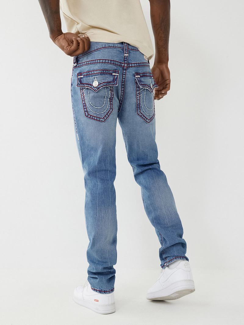 True Religion Rocco Stitch Schlank Super T Jeans Herren Hellblau | 23179QKHN