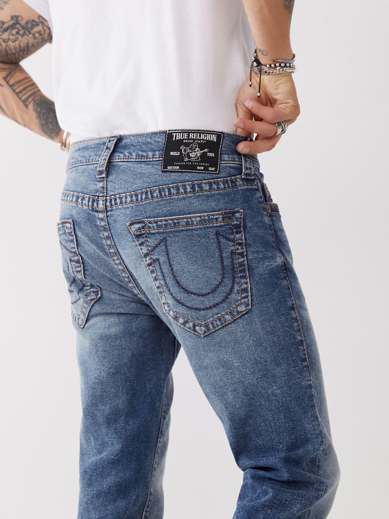 True Religion Rocco Stitch Schlank Big T Jeans Herren Blau | 14058LBCJ