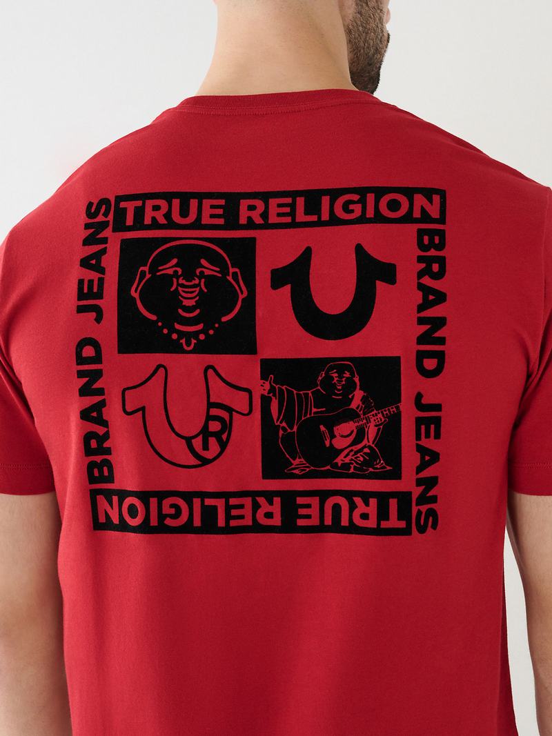 True Religion Horseshoe Logo T-Shirts Herren Rot | 45261FCEQ