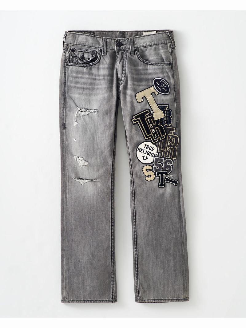 True Religion Archive Ricky Gerade Big T Jeans Herren Grau | 01647EGOY