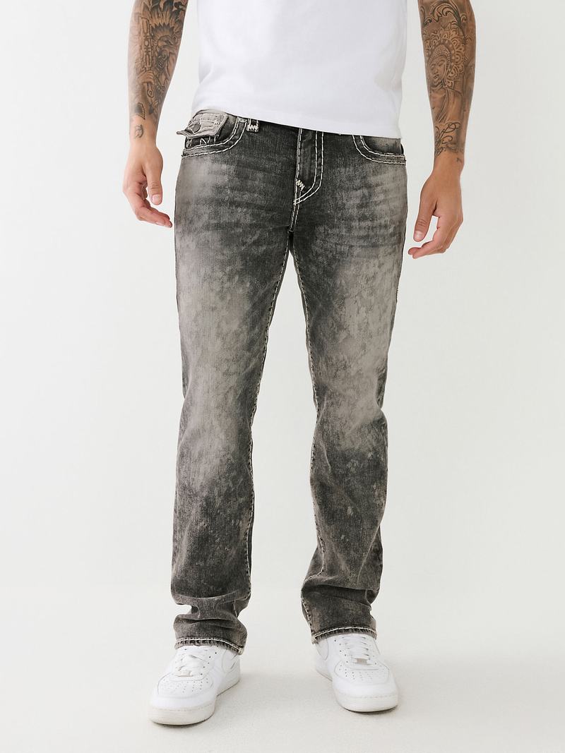 True Religion Ricky Faded Super T Straight Jeans Herren Waschen | 74892HBIJ