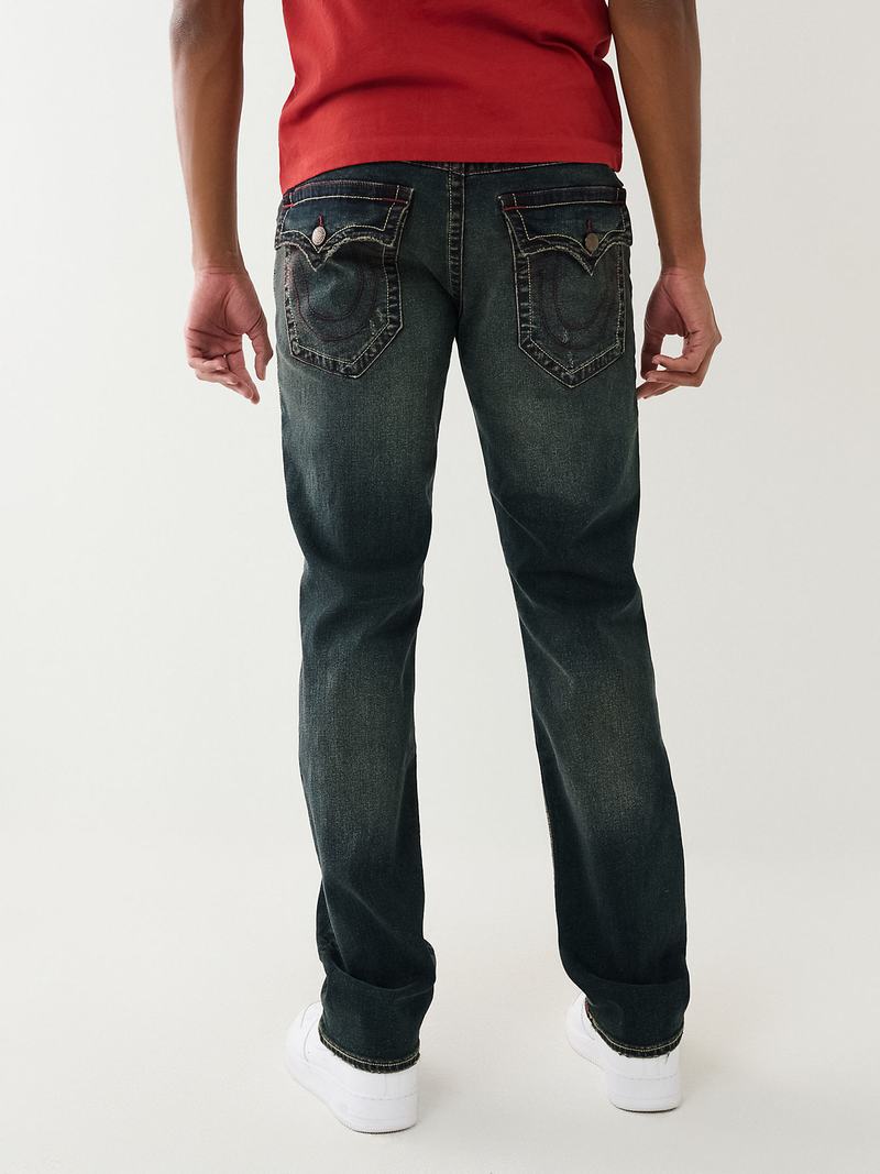 True Religion Ricky Straight Jeans Herren Dunkelwaschen | 39027SVBP